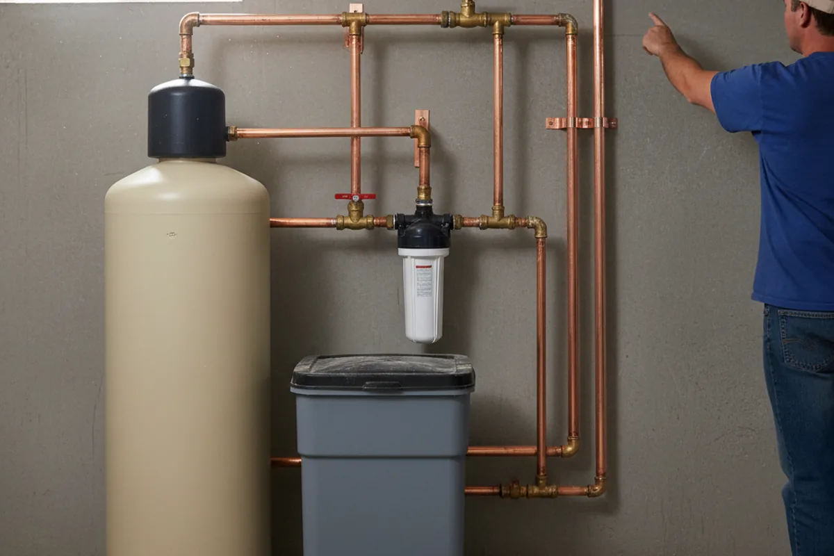 Whole-house water treatment system installed in Mackinaw